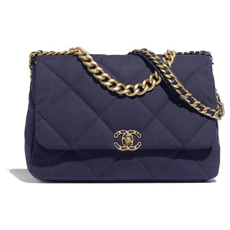 navy blue chanel bag|Chanel blue jean bag.